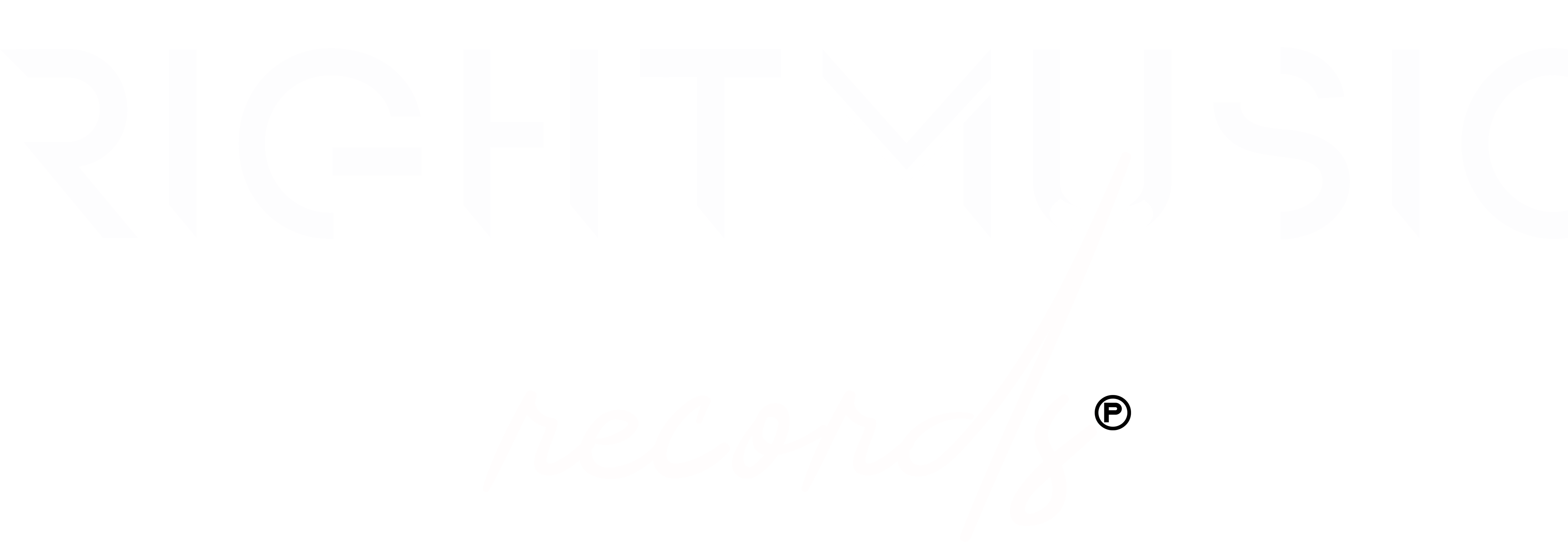the right music records logo in white... Right Music Records
