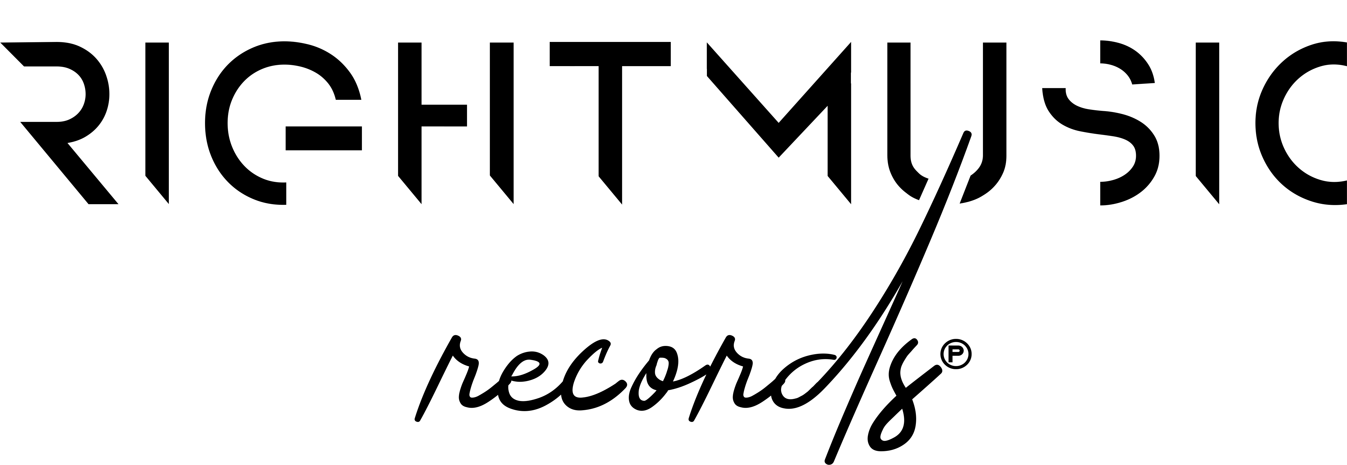 the right music records logo in black. Right Music Records